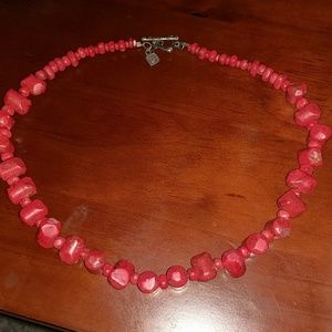 🔥RARE🔥Vintage Silpada Red Chunky Necklace